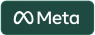 Logotipo da Meta, empresa de tecnologia e redes sociais, com design moderno em fundo verde.